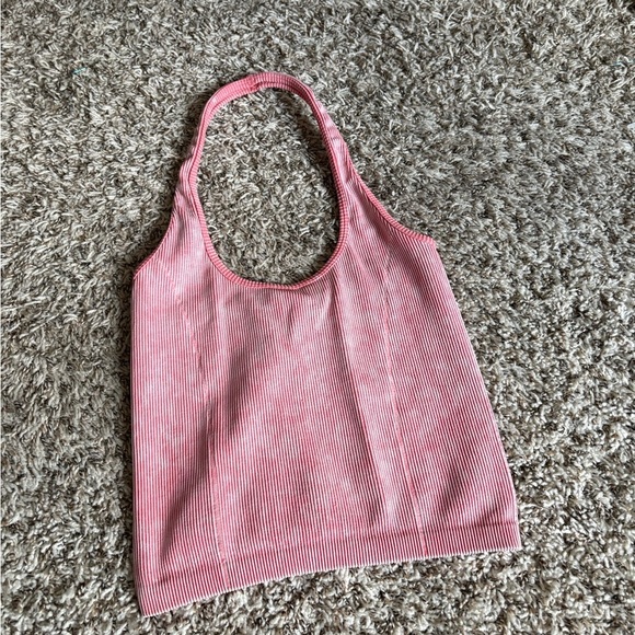 American Eagle Outfitters Tops - AE Pink Ribbed Tank Top